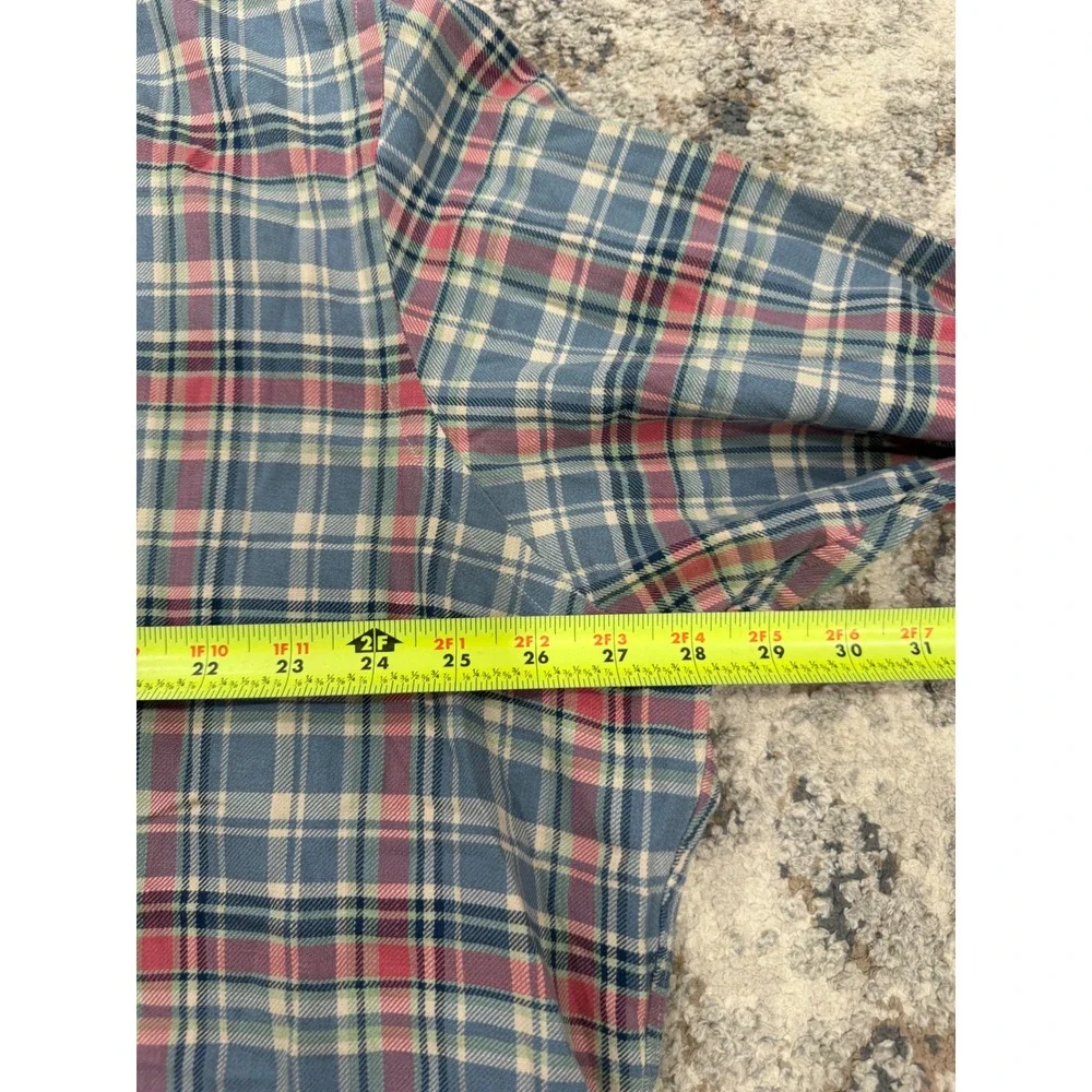 Ralph Lauren Classic Fit Plaid Button Down Shirt XXL Blue Red Cotton